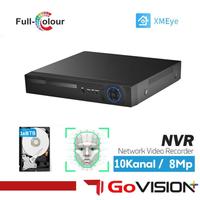 GO-810 10 Kanal 8 MP 1×8 TB HDD NVR Kayıt Cihazı