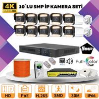 GOLD 10'lİ 4MP 4K ULTRA İP Kamera Seti