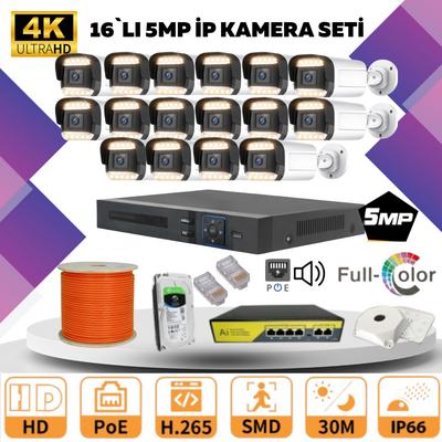 GOLD 16'lİ 4MP 4K ULTRA İP Kamera Seti