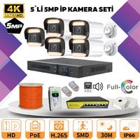GOLD 5'lİ 4MP 4K ULTRA İP Kamera Seti