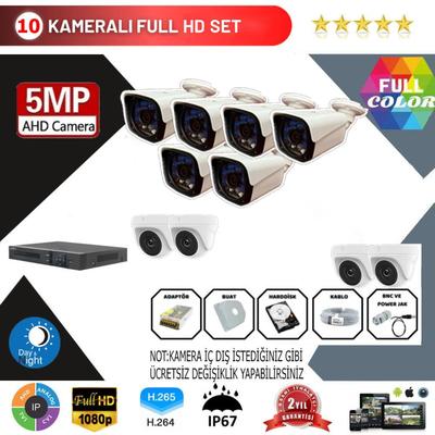 Go Vision 10'lu Kamera Seti 5MP3.6MM Full Color Serisi