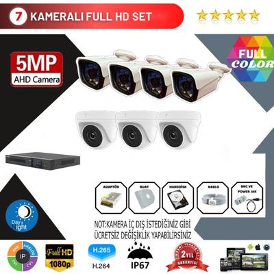 Go Vision 7'lı Kamera Seti 5MP 3.6MM Full Color Serisi