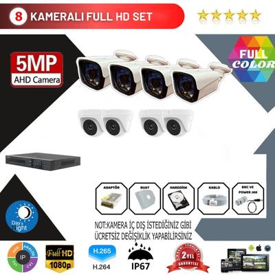 Go Vision 8'lı Kamera Seti 5MP3.6MM Full Color Serisi